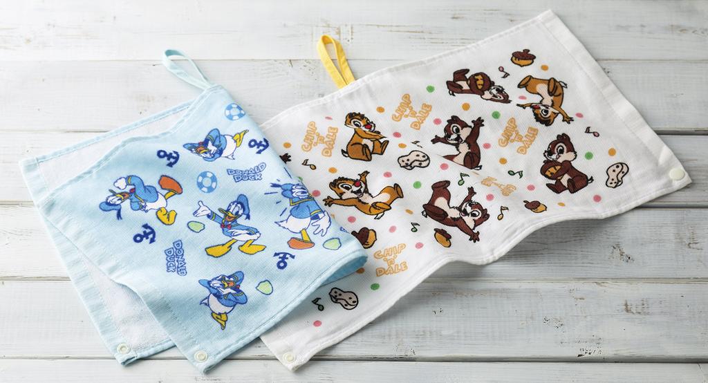 Marushin Disney Chip Dale Travel 47 x Enjoy Softly Twisted Antibacterial and Product 2005055900 & Towel, 25cm, Twins, Gauze, Yarn, Deodorizing, Code