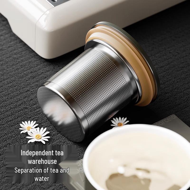 Vanow Insulated Mug with Lid: Stainless Steel Tea Infuser and Water Separation for Men and Women
