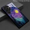2D Night Sky Forest Pattern Mobile Phone Case for Samsung S26 S25 S24 S23 S22 S21 S20 A56 A36 A16 - Glass Protective Cover