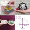 Japanese-made Clasp Wallet Maiko Small Coin Purse Case Mini Size Japanese Pattern Kyoto Souvenir 1.8 Sun Koropote Peach