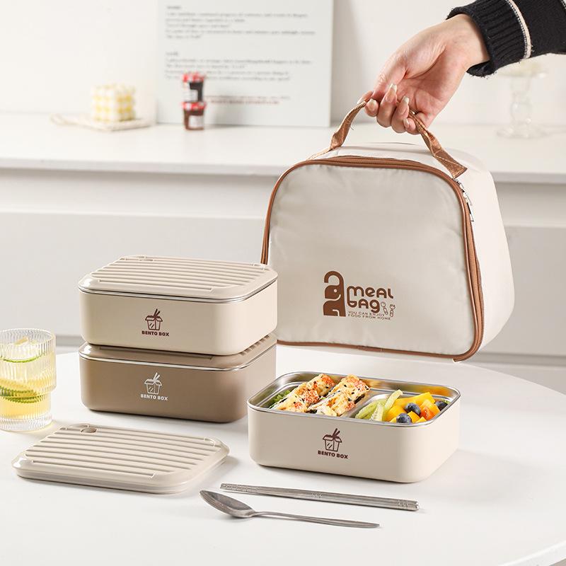 Large Capacity Microwaveable Stainless Steel Bento Lunch Box with Free Shipping