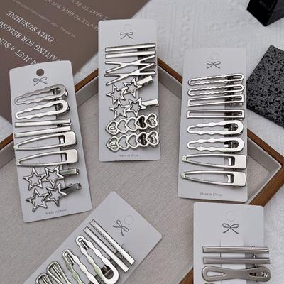 Haarspangen aus Splittermetall für Damen und Mädchen im Y2K-Stil, Entenschnabel-Haarnadel, Persönlichkeit, Pony, seitliche Kopfbedeckung, Haarspangen, Haarspange, Styling-Zubehör
