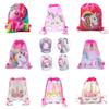 Adorable Unicorn Drawstring Bag For Girls With Cute Cartoon Design For Travel And School