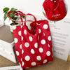 Bright Color Polka Dot Double-sided Back Nylon Women's Shoulder Bags Versatile Ladies Shopping Bag Large Capacity Female Handbag