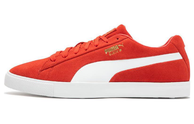 PUMA Fusion Suede For All Time Le Golf Shoes Red White 379823-01 41