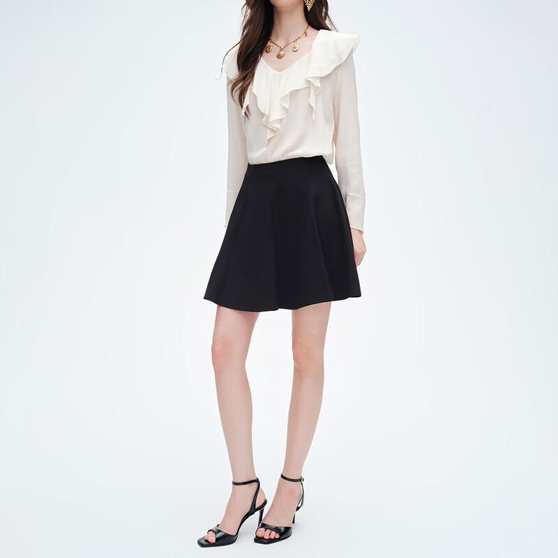 

GIOVANNI VALENTINO High-Waisted Ruffle A-Line Skirt L