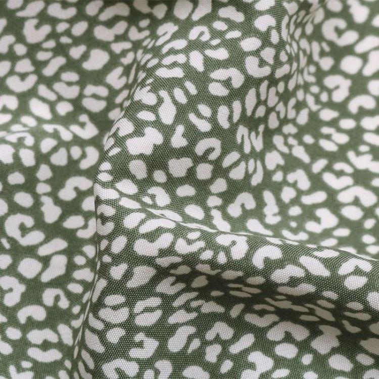 Chic Women Summer Green V Neck Long Sleeve Lace Up Pleated A Line Print Dress