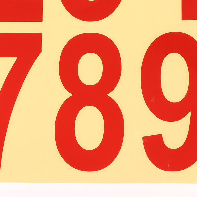0-9 Car License Plate Reflective Number Label Stickers Waterproof Invisible Number Stickers Highly Reflective Vinyl Sticker