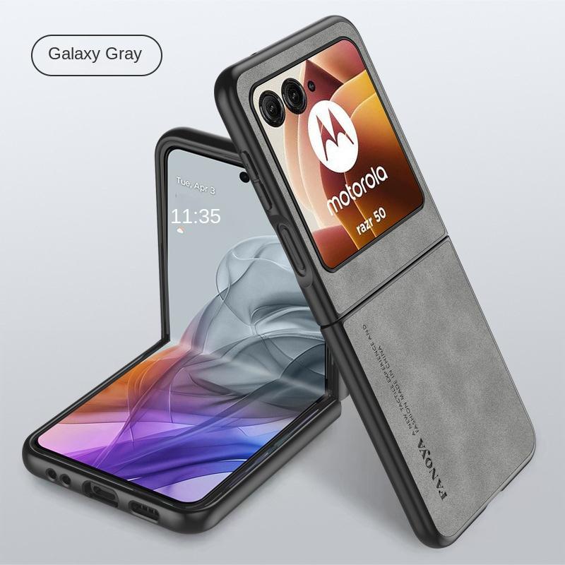 ძვირადღირებული Lambskin PU ტყავის ყდა Motorola Razr 50 Ultra Moto Razr50 50 Ultra Razr 40 2023 დარტყმაგამძლე მყარი პლასტიკური ტელეფონის ქეისი
