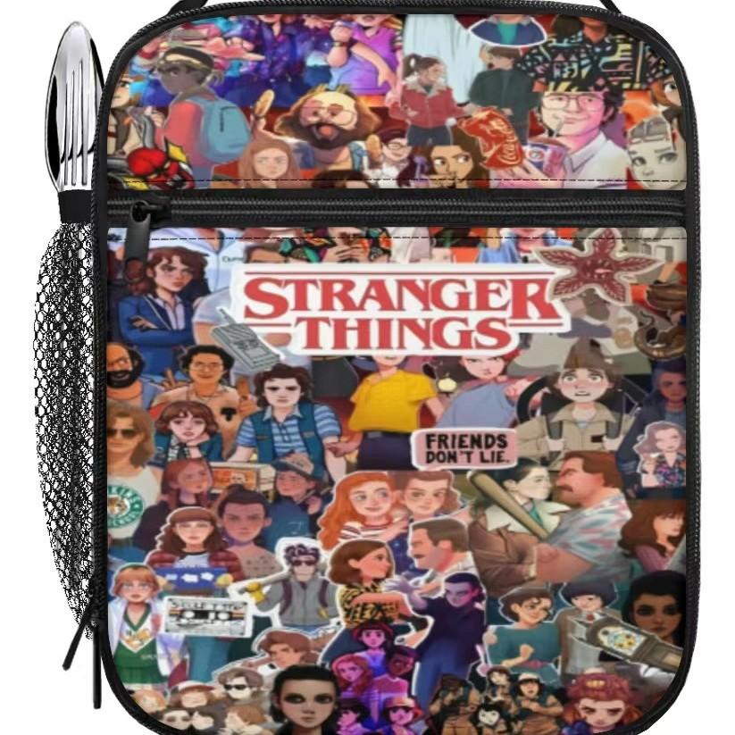 School Season Cartoon Animation Lunch Bag Children'S Full Printing 3D Digital Thermal Insulation Bag Portable Outdoor Picnic Bag