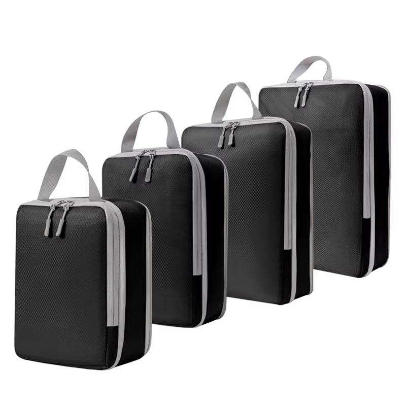 4pcs/set Travel Compression Storage Bag Portable Dust Hand Held Luggage Clothes Packing Bag Toiletries Bag Wardrobe Organizer