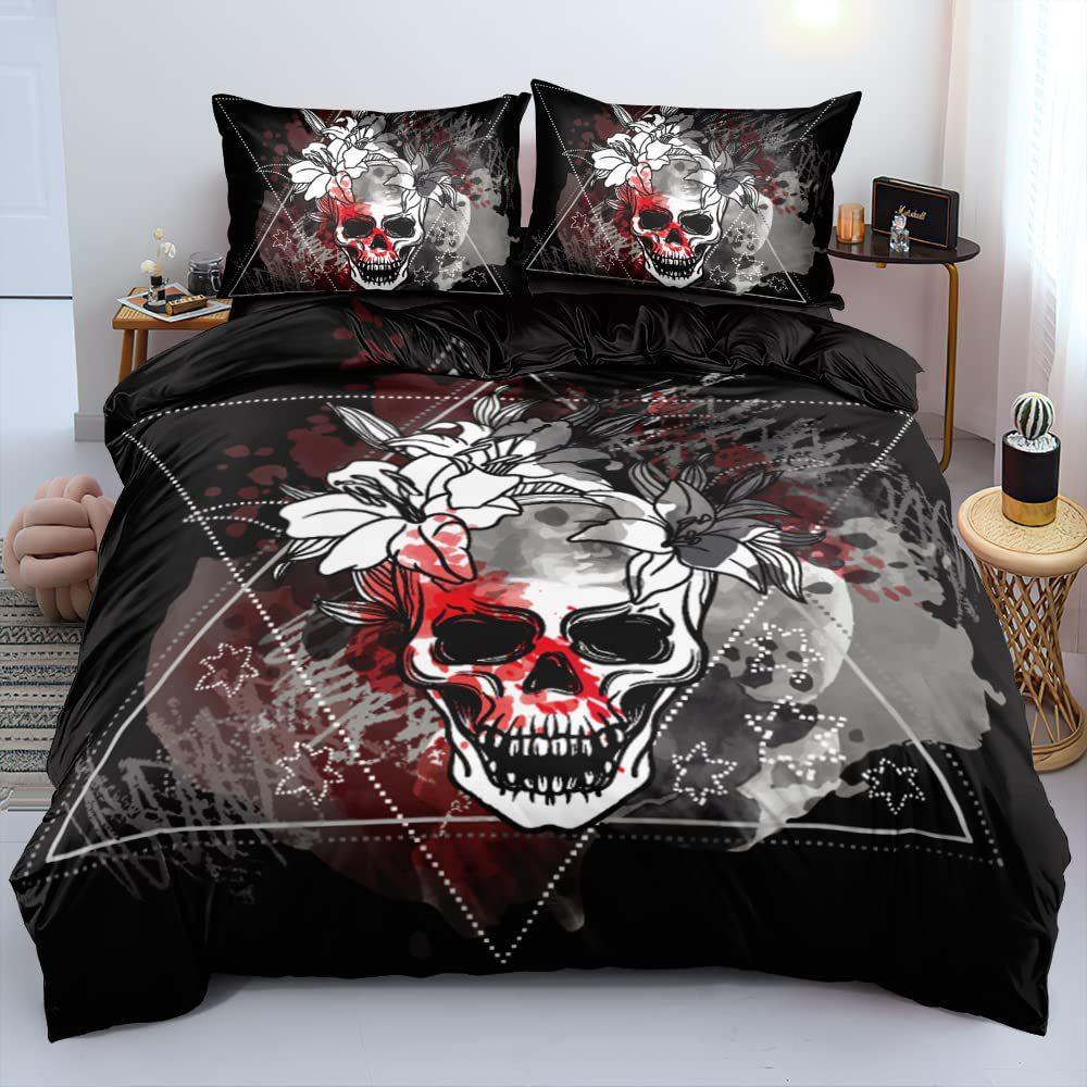Psychedelic Mushroom Three-Piece Quilt Cover 3D Digital Printing Bedding Set Color Bed Cover