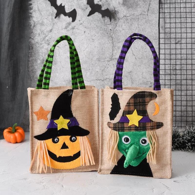 1 Pcs New Halloween Gift Non Woven Handbag Candy Bag Ghost Festival Pumpkin Bag Decoration Prop Gift Bag