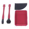 4Pcs Silicone Glue Kit 2 Brush 1 Comb and 1 Tray Uniform Application Silicone Glue Applicator Set