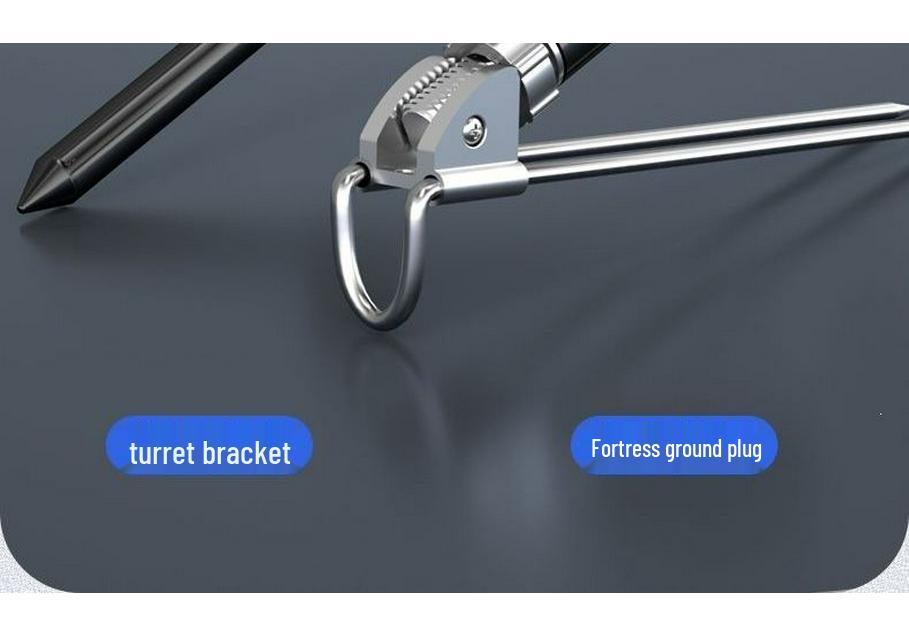 Stainless Steel Two-in-One Fishing Rod Holder & Ground Stake Stand