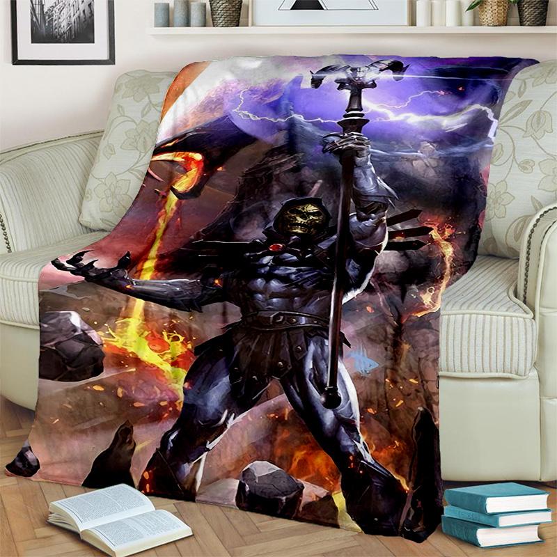 

Ковдра з мультфільму He Man Masters of the Universe, м’яка ковдра для дому, спальні, ліжка, дивана, пікніка, подорожей, офісної ковдри 130cm x 150cm