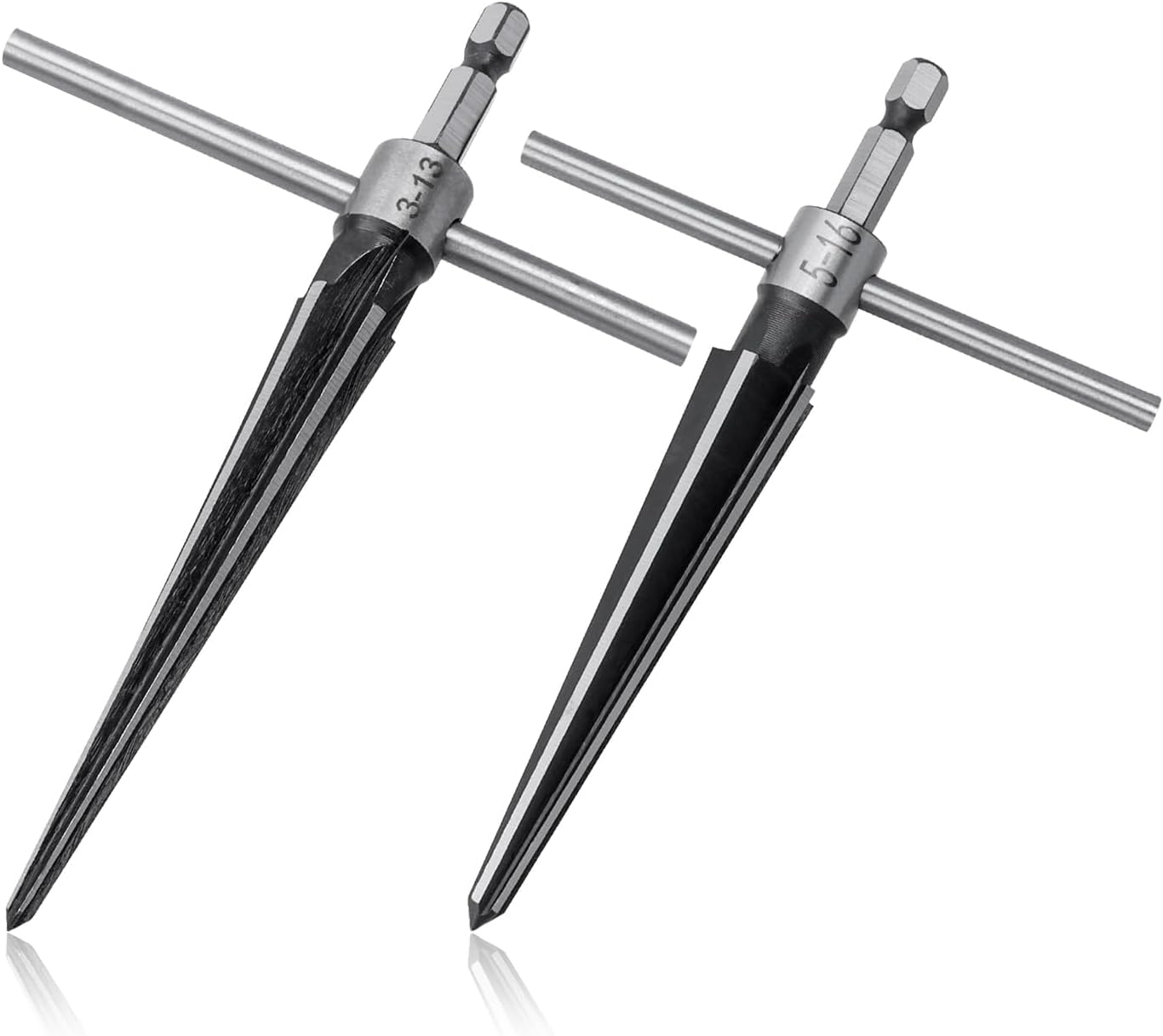 

JUTOSU Hex Shank Tapered Hole Drilling Range Chassis Handheld Drill Tapered Pin Hex Manual Reamer for Use with Electric Woodworking Core Cutting Tool
