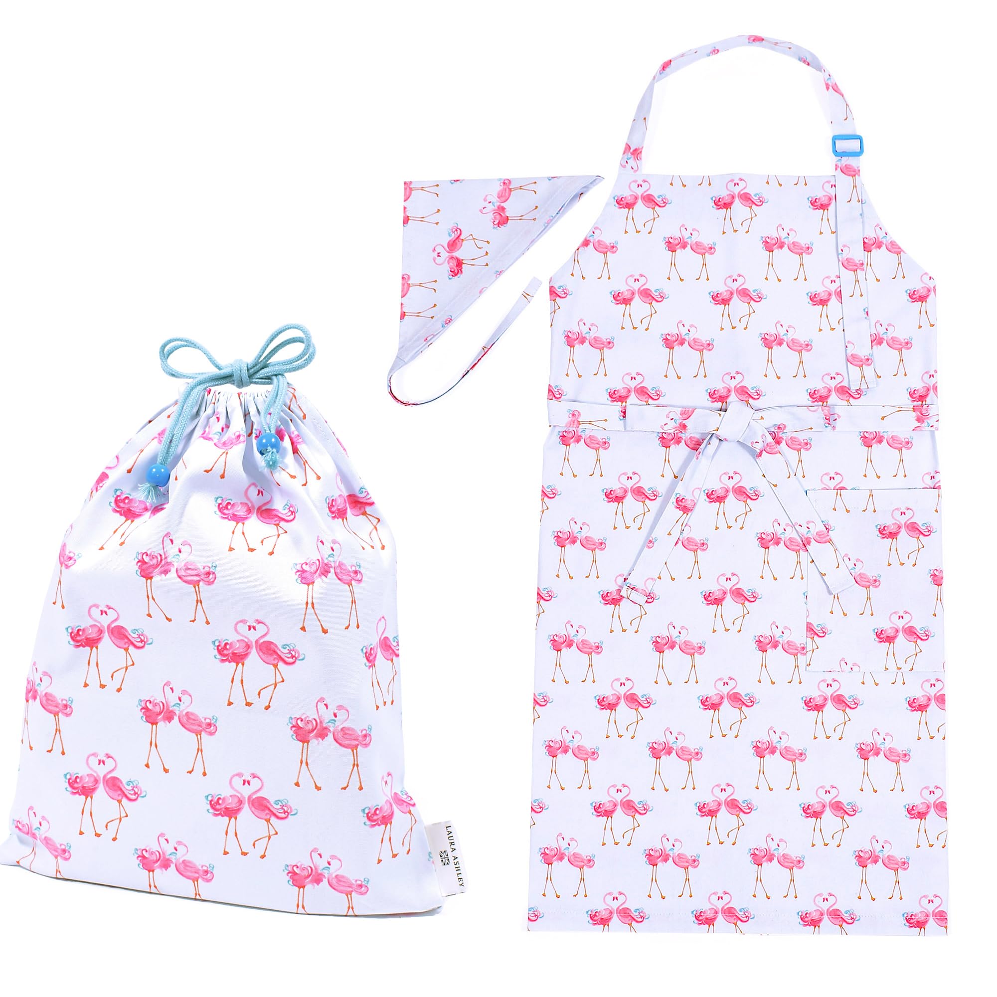 

КРАСОЧНЫЙ КОНФЕТНЫЙ СТИЛЬ LAURA ASHLEY набор Мешок на шнурке Сумка для спортивной одежды Фартук 150 Свободный размер Кулинарный класс Помощник на кухне Набор треугольной банданы Симпатичный