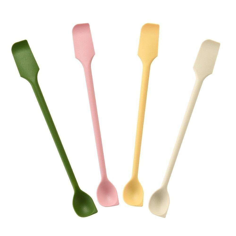4PCS Silicone Silicone Spatula Non Stick Stirring Spoon Durable Kitchen Utensil  Jar Scraping