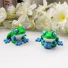 Simulation Of Blue And Green Frog Toy Statue 3D Printing Toy Creative Joints Movable Small Frog Model Home Decoration Funny Gift