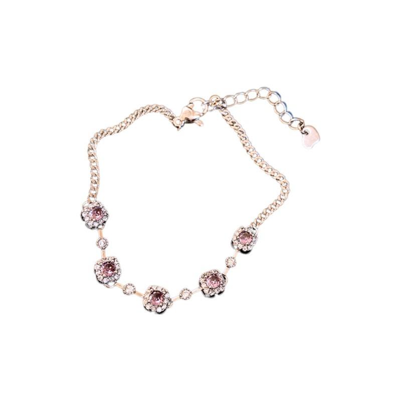 Geometric Square Zircon Crystal Bracelet Women Minimalist Elegant Adjustable Chain Jewelry Gift