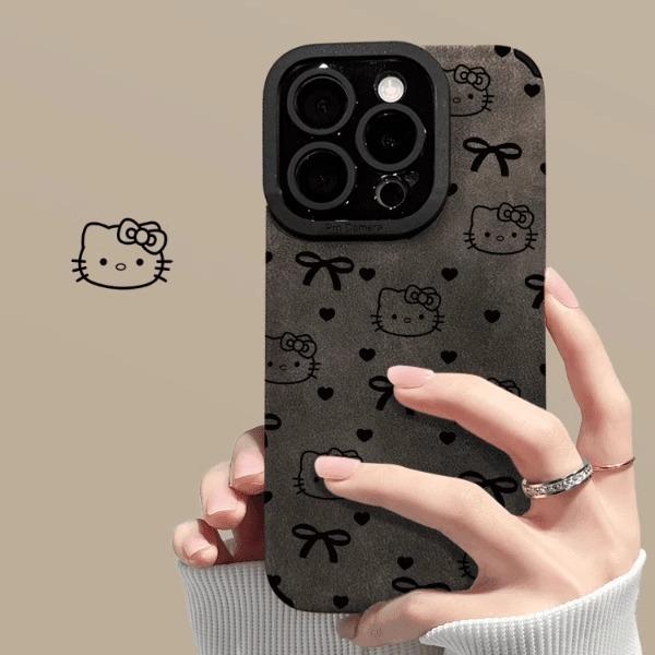 Applicable to Apple 11/11promax mobile phone case 11 cartoon ins simple 11 pupil eye bow Hello Kitty
