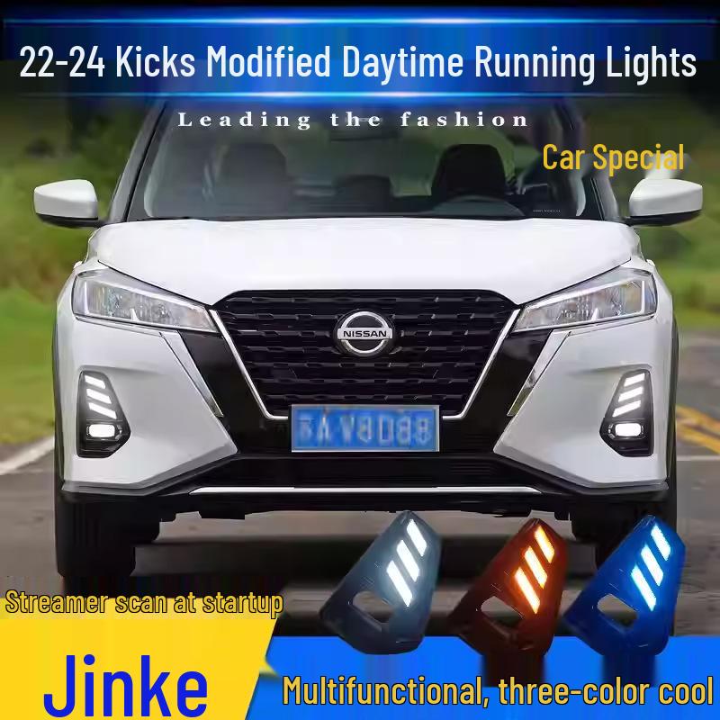 

LED Flowing Daytime Running & Fog Light Frame for 2022-2024 Nissan Kicks