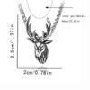 Collier Pendentif Tête de Cerf Rétro - Bijoux Animaux de Noël pour Femmes
