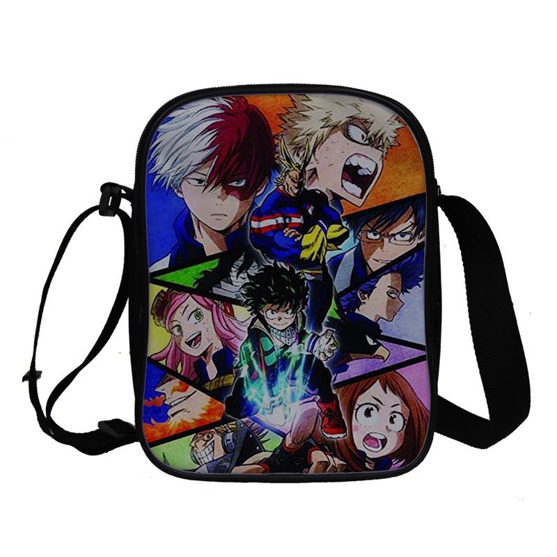 My Hero Academy Pattern Customized Student School Bag Full Color Backpack Double Shoulder Bag Travel Bag