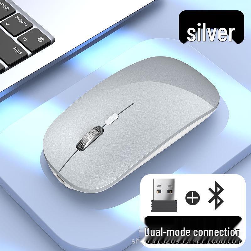 Dual-Mode Silent Bluetooth Mouse with USB-C Charging