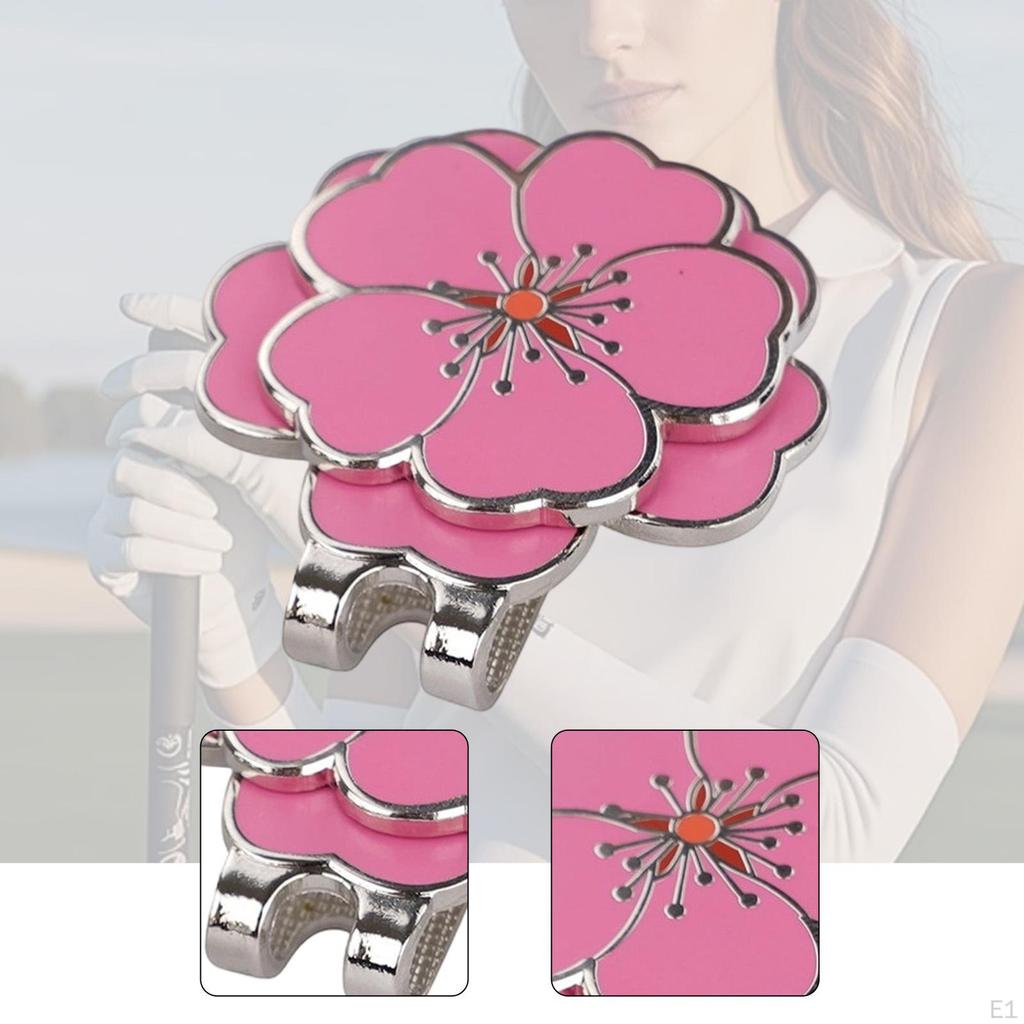 Decorative Golf Ball Marker with Hat Clip, Portable Pocket Accessory, Multifunctional And