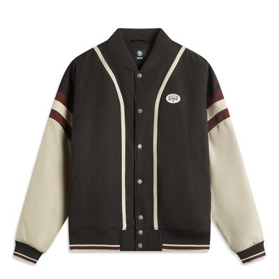 Li Ning Badfive Serie Locker Bequeme Buchstabenjacke Herrenjacke Schwarz Schokoladenbraun Küstengrau AJMV009-5