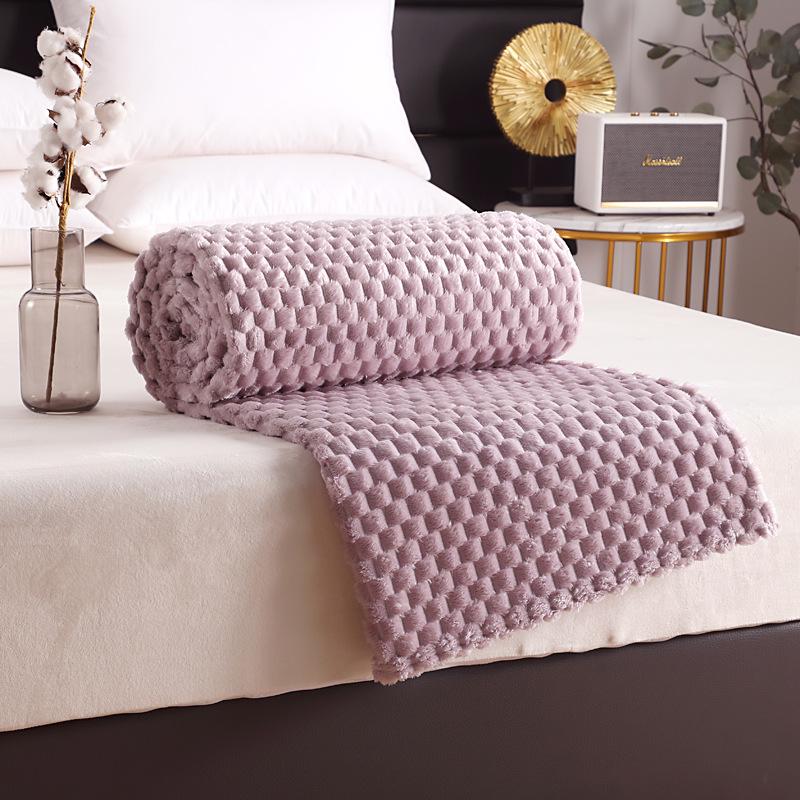 Golden Turtle Velvet Solid Color Flannel Blanket - Multifunctional Coral Fleece Cover, Single/Double.