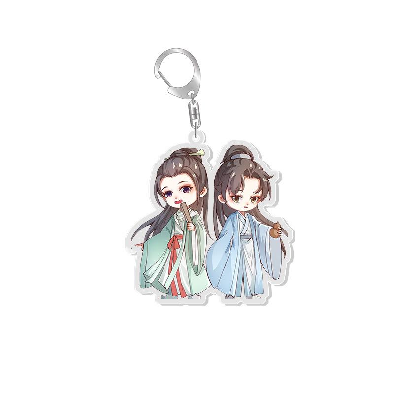 Ehrenwort Schlüsselanhänger Shan He Ling Niedliche Figur Wen Kexing Zhou Zishu Anhänger Schlüsselanhänger Damen Schlüsselring Schmuck Geschenke