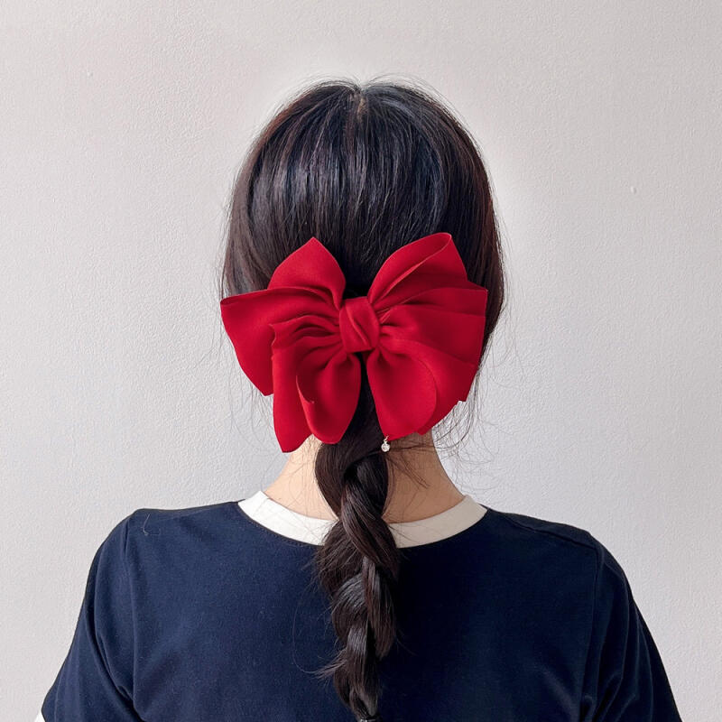 Layered Cubic Automatic Hairpin (Red)