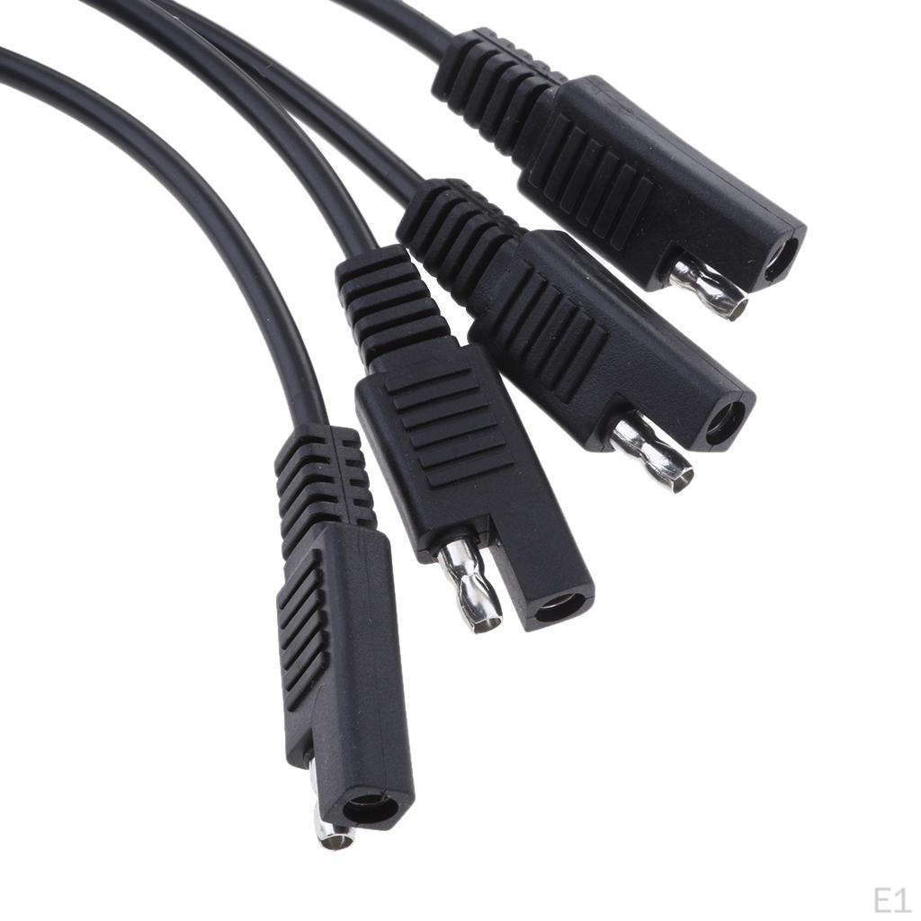 2x 18AWG Solar 1 To 4 SAE Plug Extension Adapters Cables