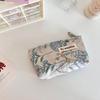 Trendy Ladies Simple And Portable Floral Embossed Cosmetic Bag For Use Everyday