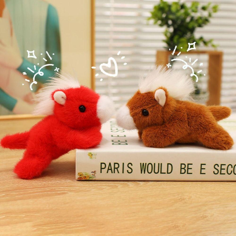 Soft Plush Refrigerator Stickers Stuffed New Year Mascot Mini Pony Fridge Magnet  Fridge Decoration