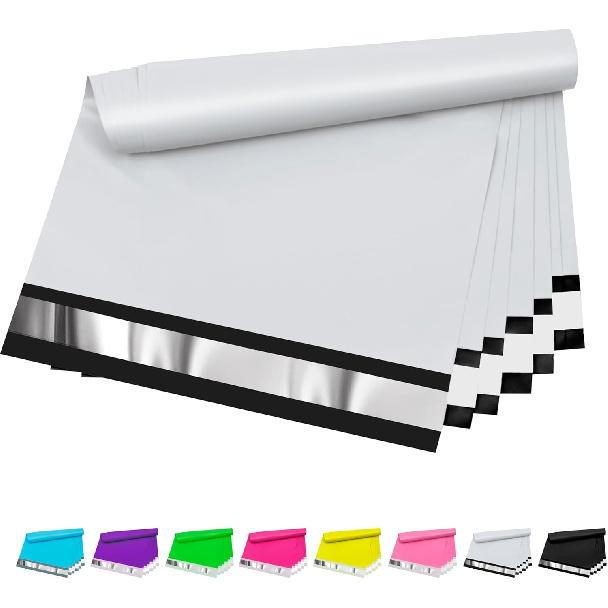 Poly Mailers 10x13 Inch 25 Pcs - Waterproof and Tear Resistant Shipping Bags for Small Businesses - White Packaging Bags with Self-Sealing Closure -