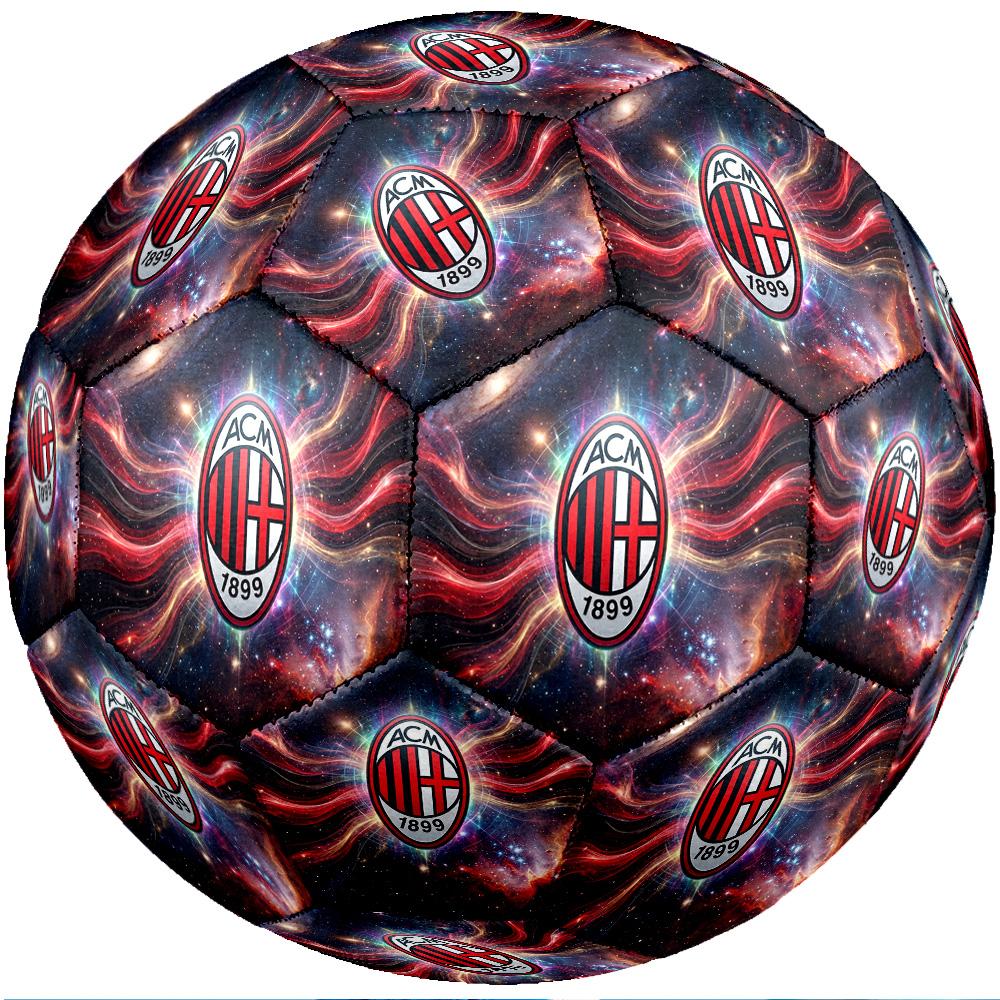 AC Milan Theme Soccer Ball Size 5 Soccer Ball Soft Touch Professional Training Football for Outdoor Sports