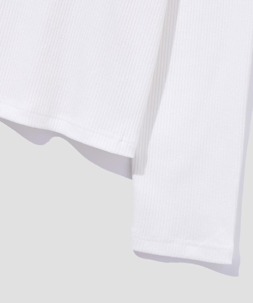 AGOD Soft Henley Neck Long Sleeve [White]