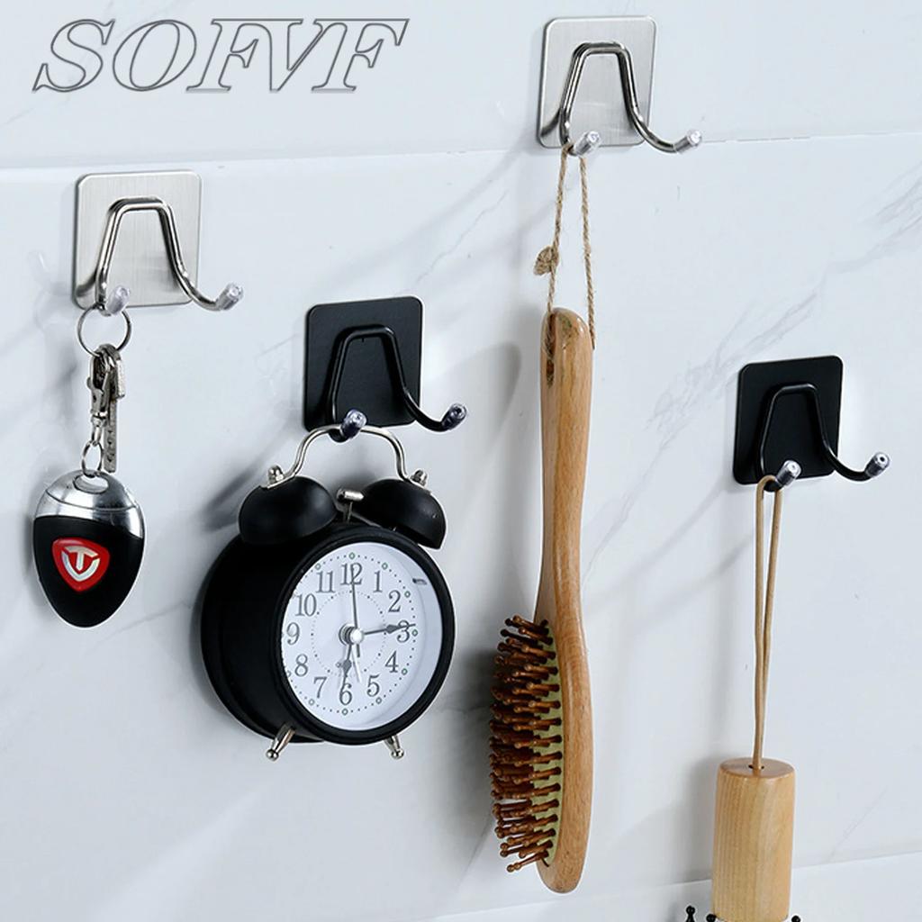 304 stainless steel hook, self-adhesive, hole free hook