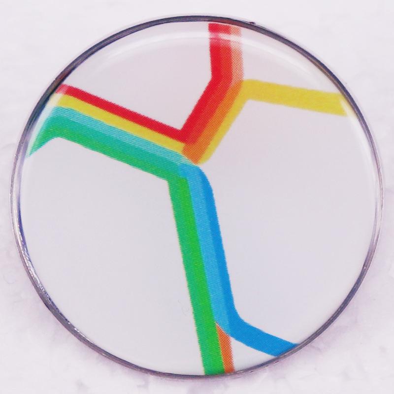 Colorful Badge Brooch Button Accessory