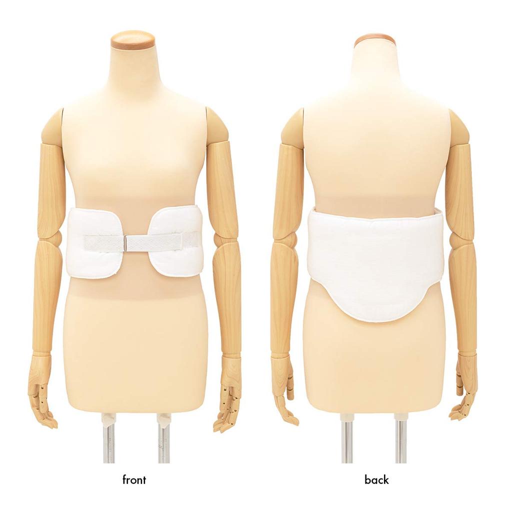 [SOUBIEN] Soubien Waist Correction Pad for Kimono, Soft Pad, One-Touch Elastic, Azuma Sugata, Japanese Traditional Underwear, White (hsd0205k-3071)