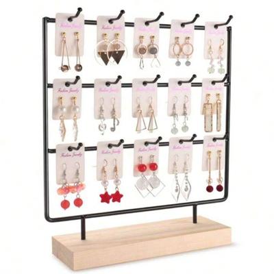 1 Pieza Soporte de Exhibición de Pendientes de Madera Para Venta, Soporte de Exhibición de Estante para Pendientes