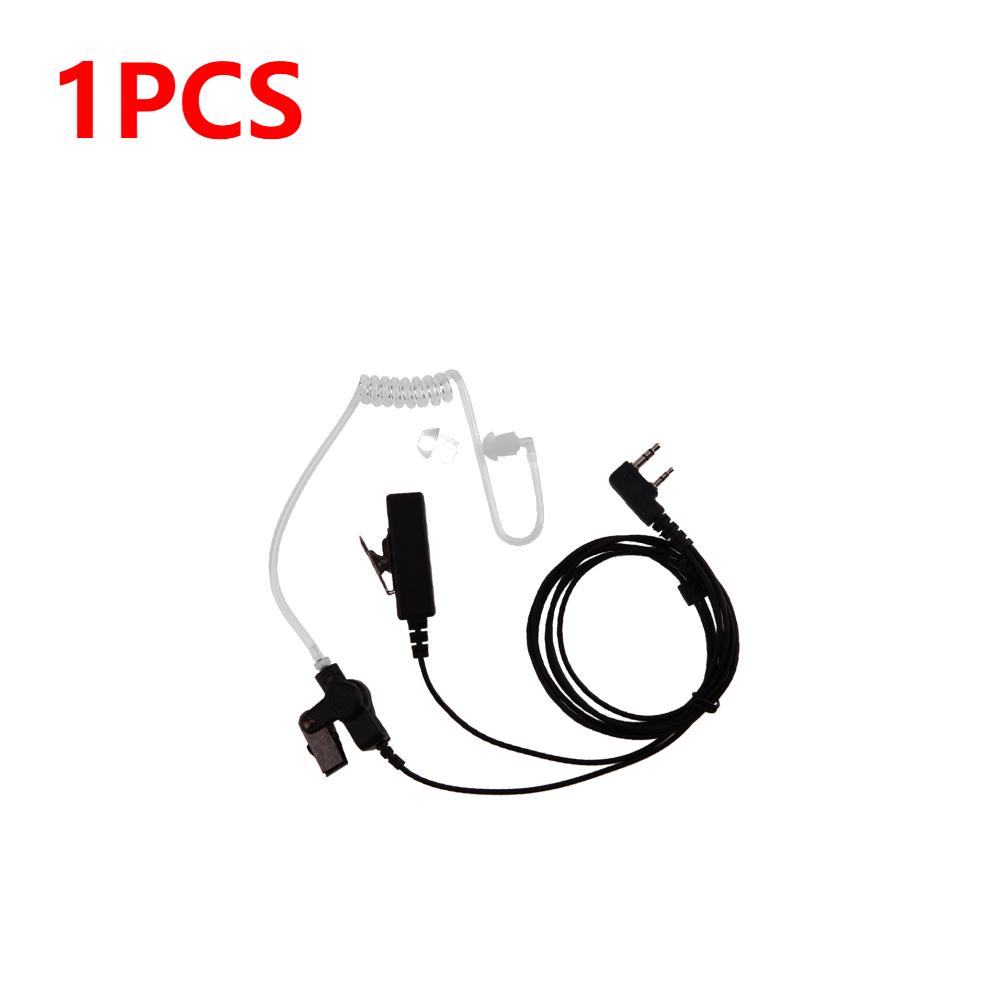 1-10pcs Walkie Talkie Earpiece Headset 2 Pin Acoustic Tube Practical Headphone PTT MIC Accessories for Baofeng Kenwood UV-5R