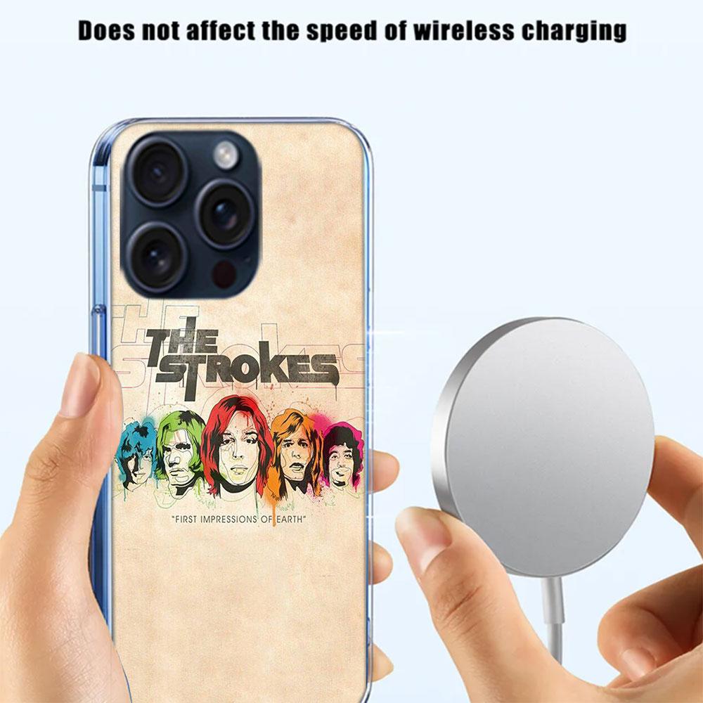 The S-Strokes Clear Phone Case For Iphone 17 Air 16 Pro Max 15 Pro 14 Plus 17E 16E 11 13 12 Mini Cover Cases Fundas Cell TPU Cap