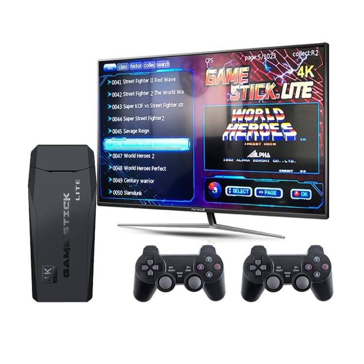 M8 Bezprzewodowy HDMI Gra Arcadeowa Domowa TV Mini Konsola do Gier z 2 x Gamepadami 64G Pamięci