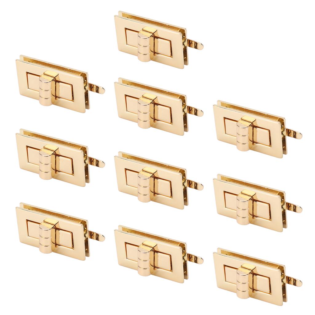 10 კომპლექტი შემობრუნების საკეტის სამაგრი კლასიკური დიზაინის მაღალი სიმტკიცის საფულე საფულე ხელნაკეთი ბარგის ჩანთისთვის