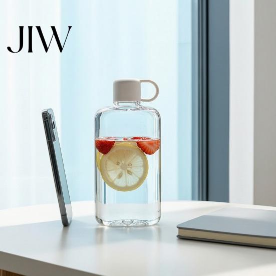 Sturzsicherer Wasserbehälter Tragbare Tritan Flache Flasche, Leichtes Schlankes Design, Große Gymnastik-Trainingsflasche Kapazität Auslaufsichere Kanne, für
